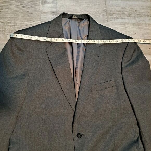JOS A BANK GORDON Men's Sport Coat Blazer Two Button Gray Twill Wool 42R - Picture 8 of 14